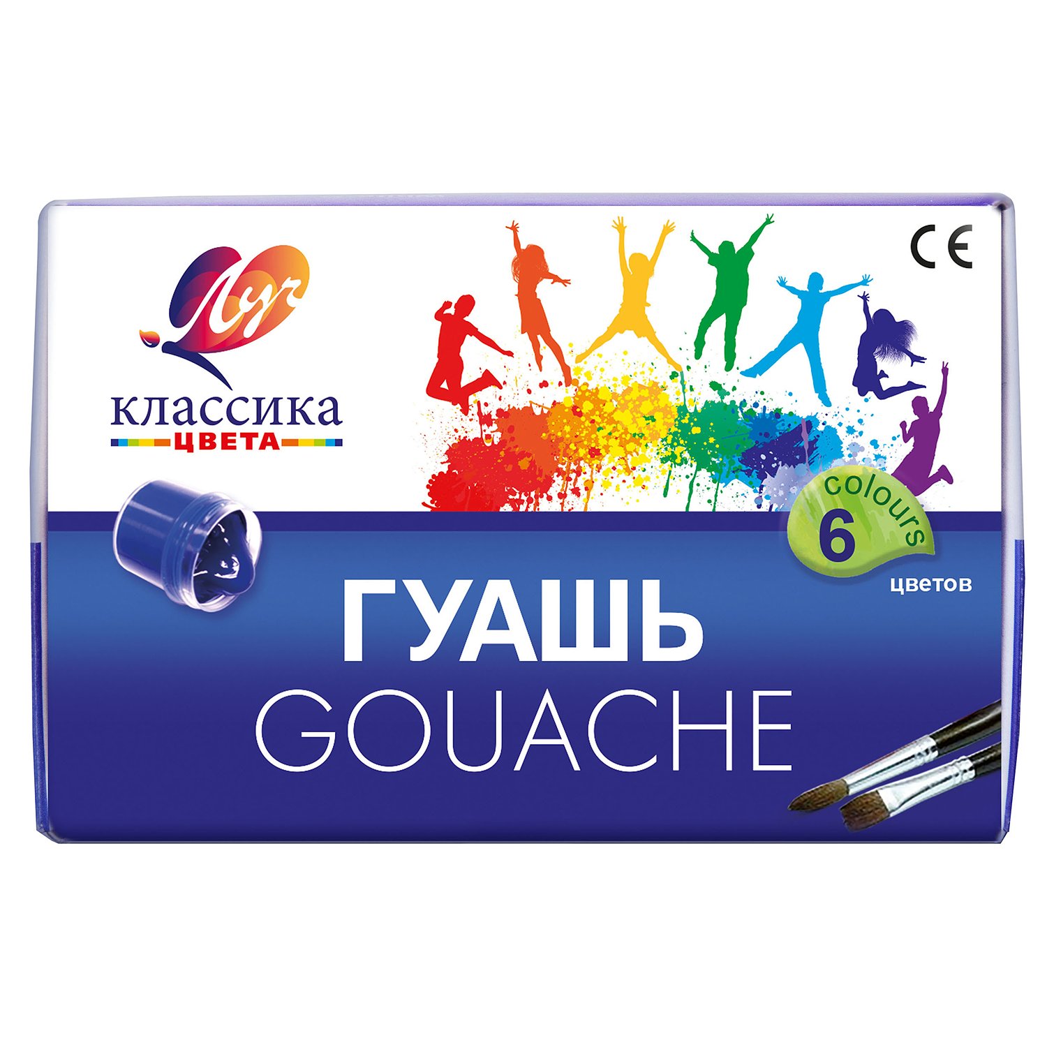Краски Гуашь 6 цв. Классика ЛУЧ - фото 1