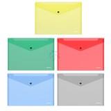  Папка - конверт А4 на кнопке ассорти - фото 1