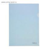  Папка-уголок пластик. А4 (10) голуб. - фото 1