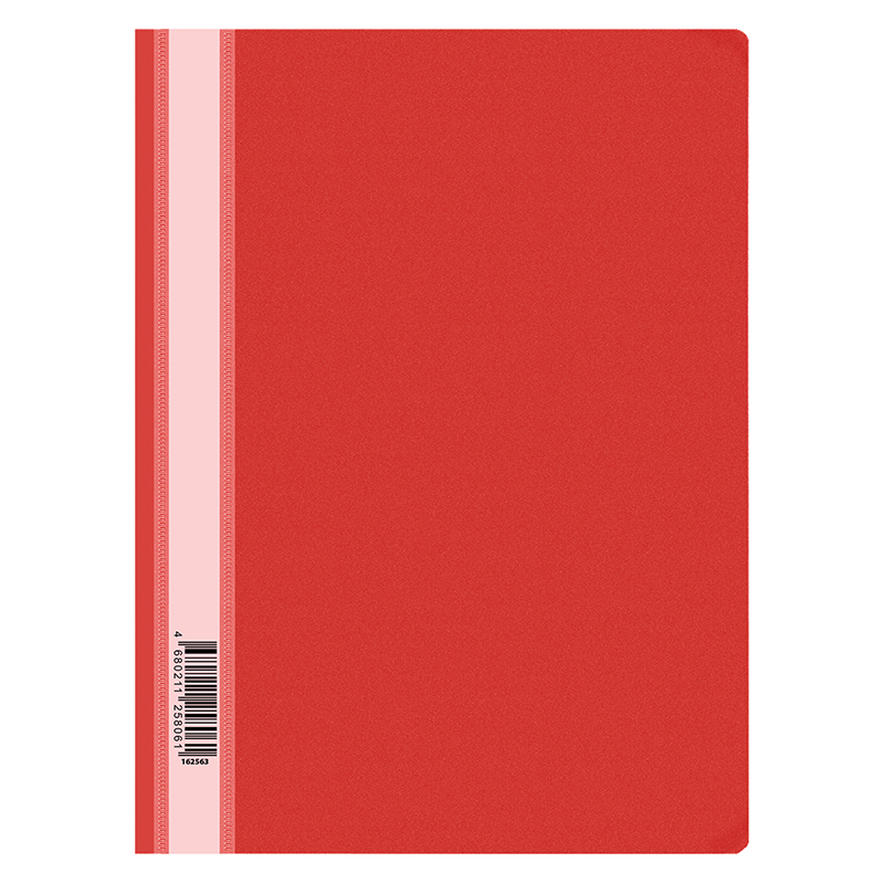 Папка - скоросшиватель А4 пластик красн.160 мкм. (10) - фото 1