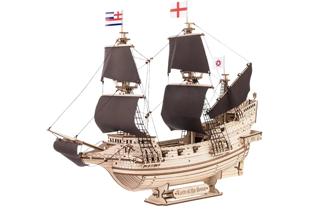 Конструктор деревянный 3D Корабль Владыка Морей 438дет. EWA - фото 1