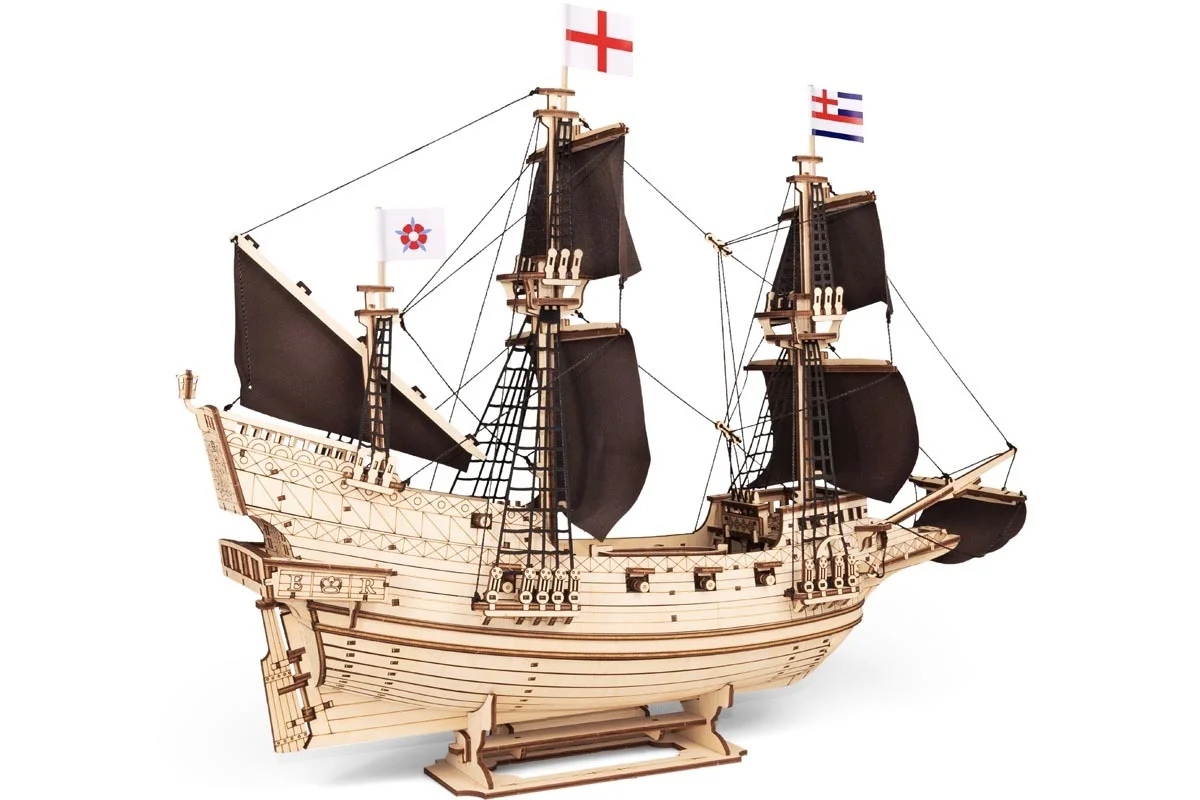 Конструктор деревянный 3D Корабль Владыка Морей 438дет. EWA - миниатюра 2