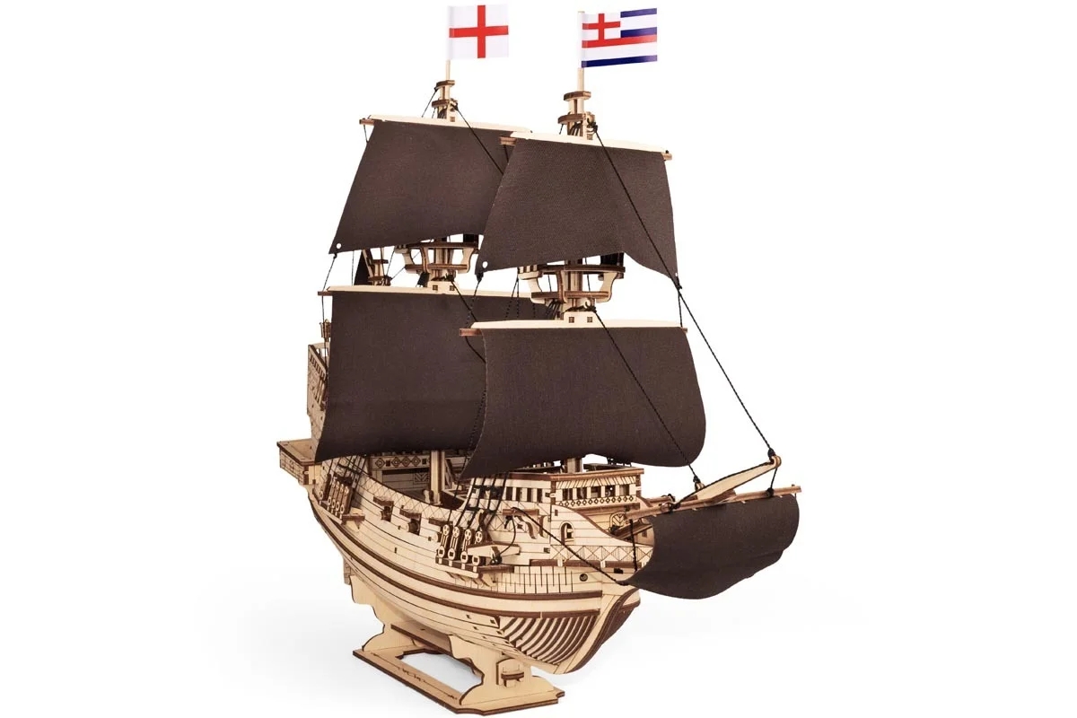 Конструктор деревянный 3D Корабль Владыка Морей 438дет. EWA - миниатюра 3