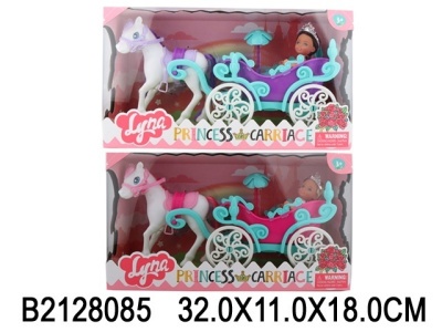 Карета с лошадкой и куклой в/к - фото 1