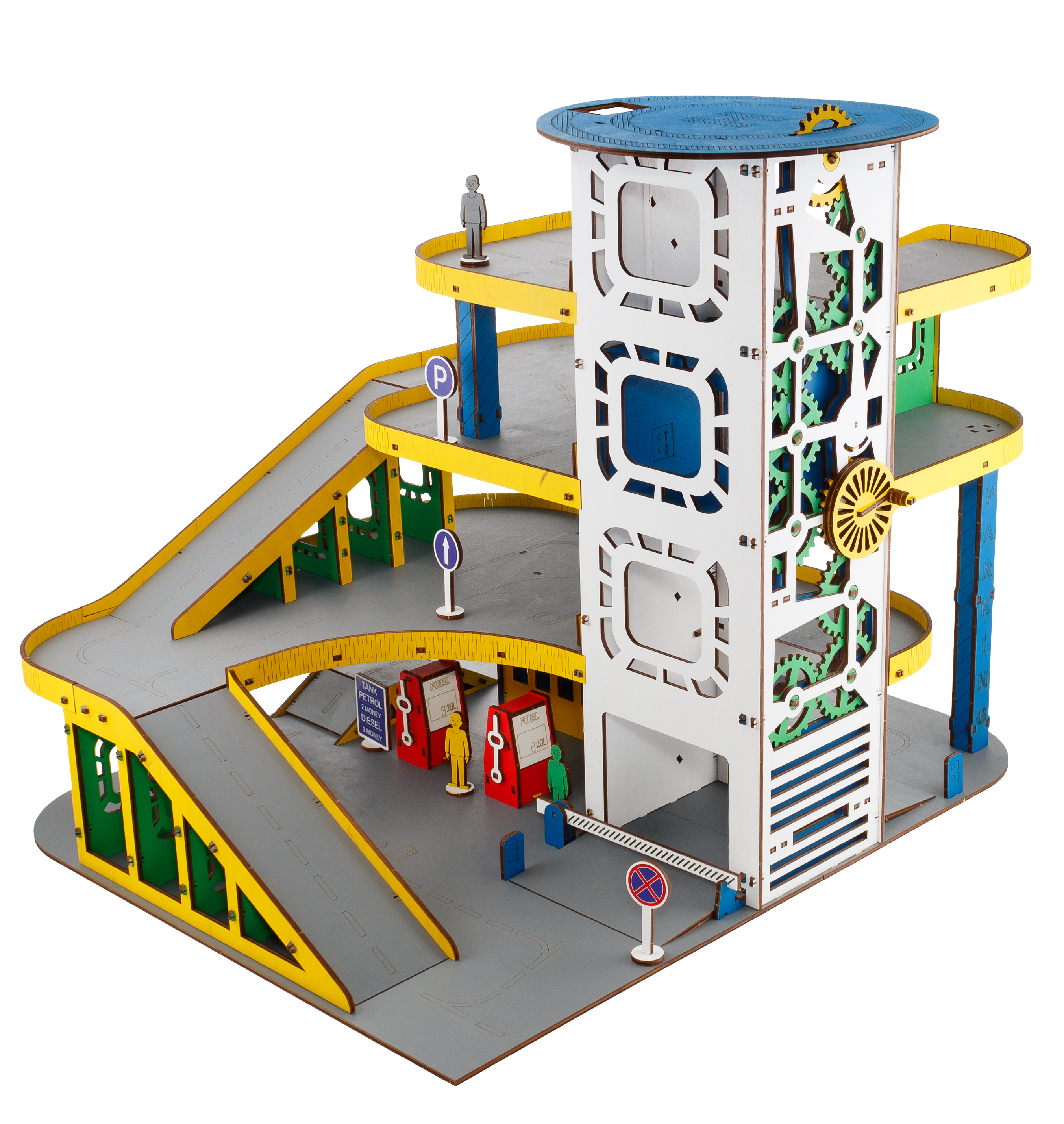 Парковка 4 уровня деревянная большая EWA - фото 1