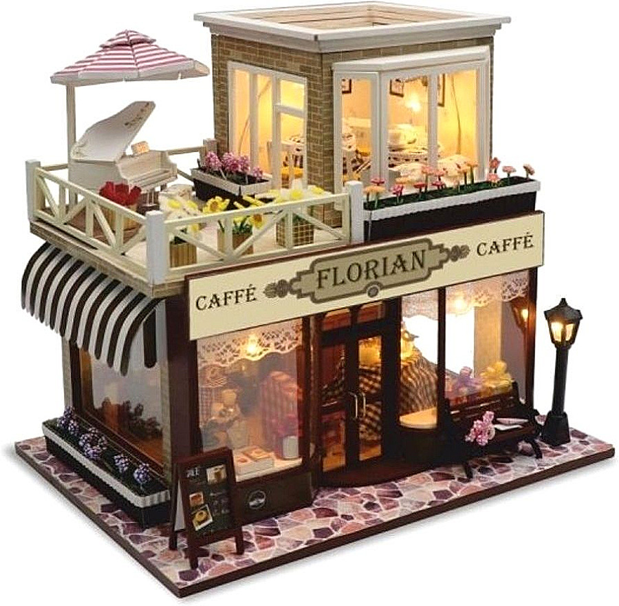 Конструктор деревянный интерьерный Известные кафе мира MiniHouse - фото 1