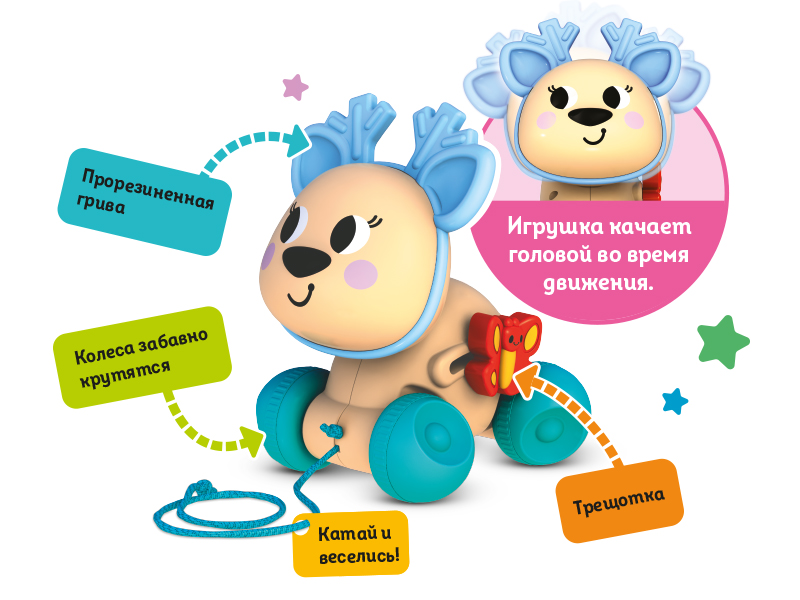 Каталка Олень Kids Hits - фото 1