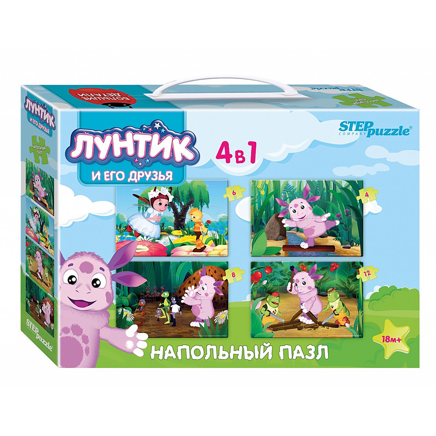 Пазл напольный Лунтик 4в1 Step - фото 1