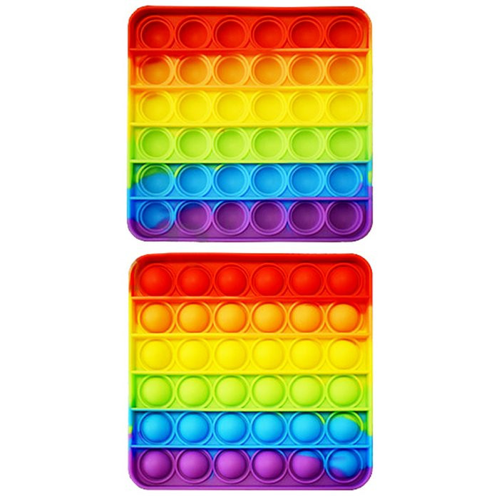 Антистресс POP-IT квадрат радуга - фото 1