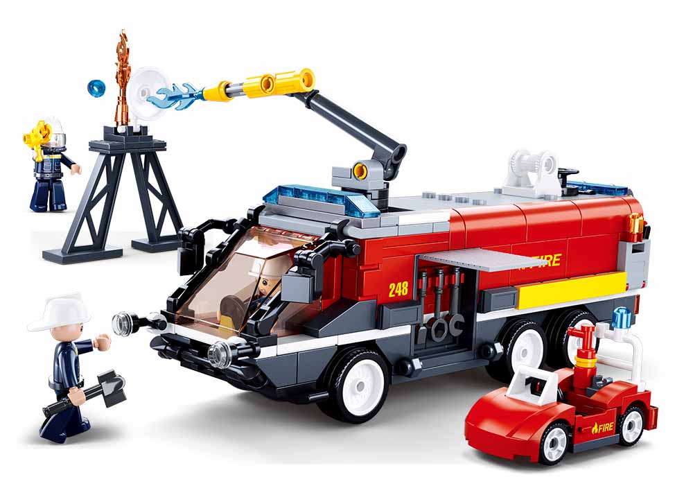 Конструктор СЛУБАН Пожарная машина 381 дет. М38-В0808/JB0912544 - миниатюра 2