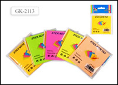 Блок д/заметок с лип. слоем в ассорт. 76*76мм 50л. - фото 1