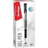 Ручка гелевая черная 0,5мм (12) - фото 1