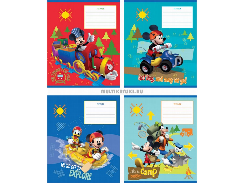 Тетрадь 12л. линейка Mickey Club - фото 1