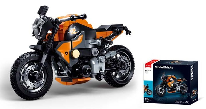 Конструктор СЛУБАН Мотоцикл 1:12 196 дет. М38-В1130 - фото 1