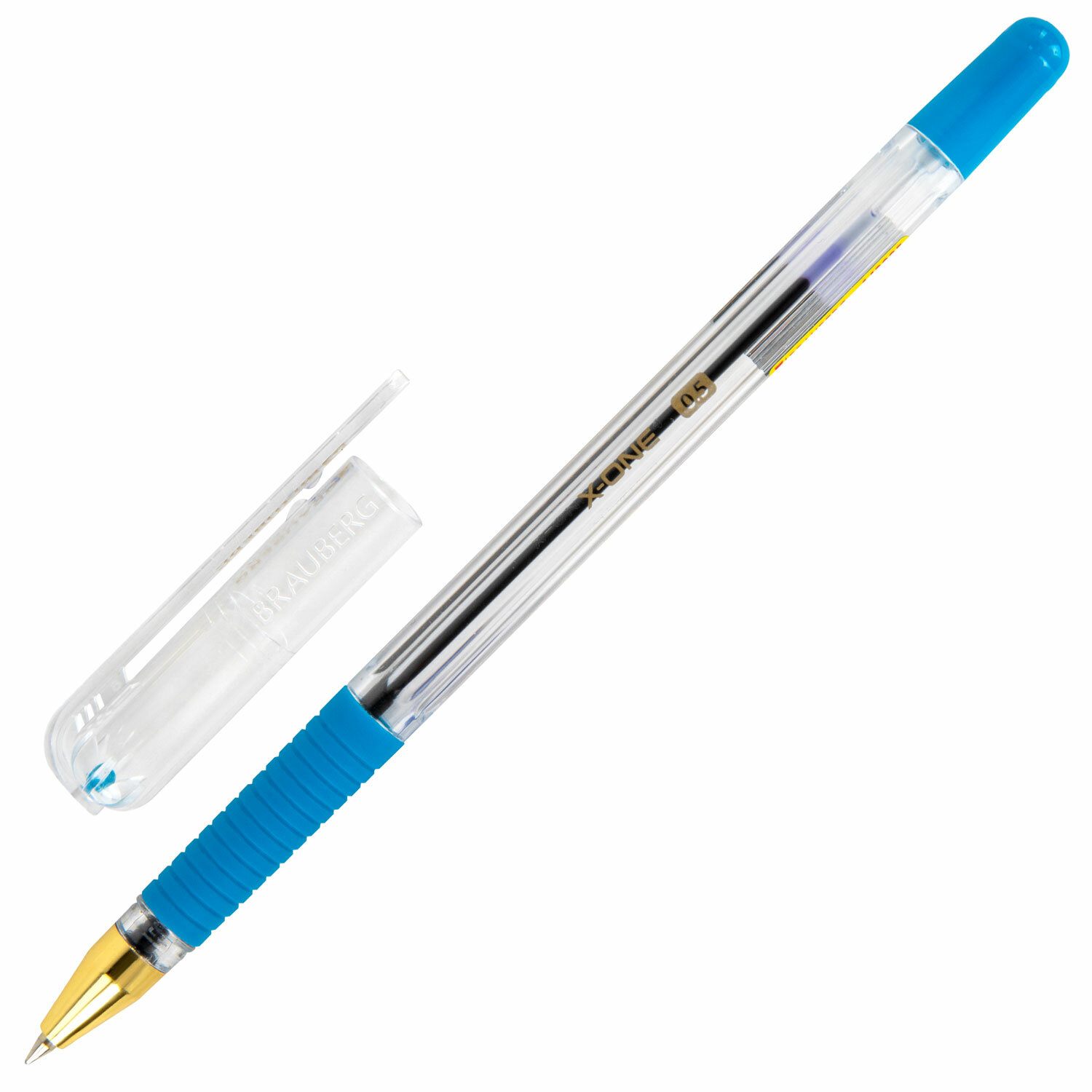 Ручка шариковая синяя 0,5мм на масляной основе BRAUBERG (12) - фото 1