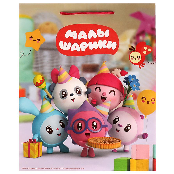 Пакет подарочный МАЛЫШАРИКИ 26*32 - фото 1