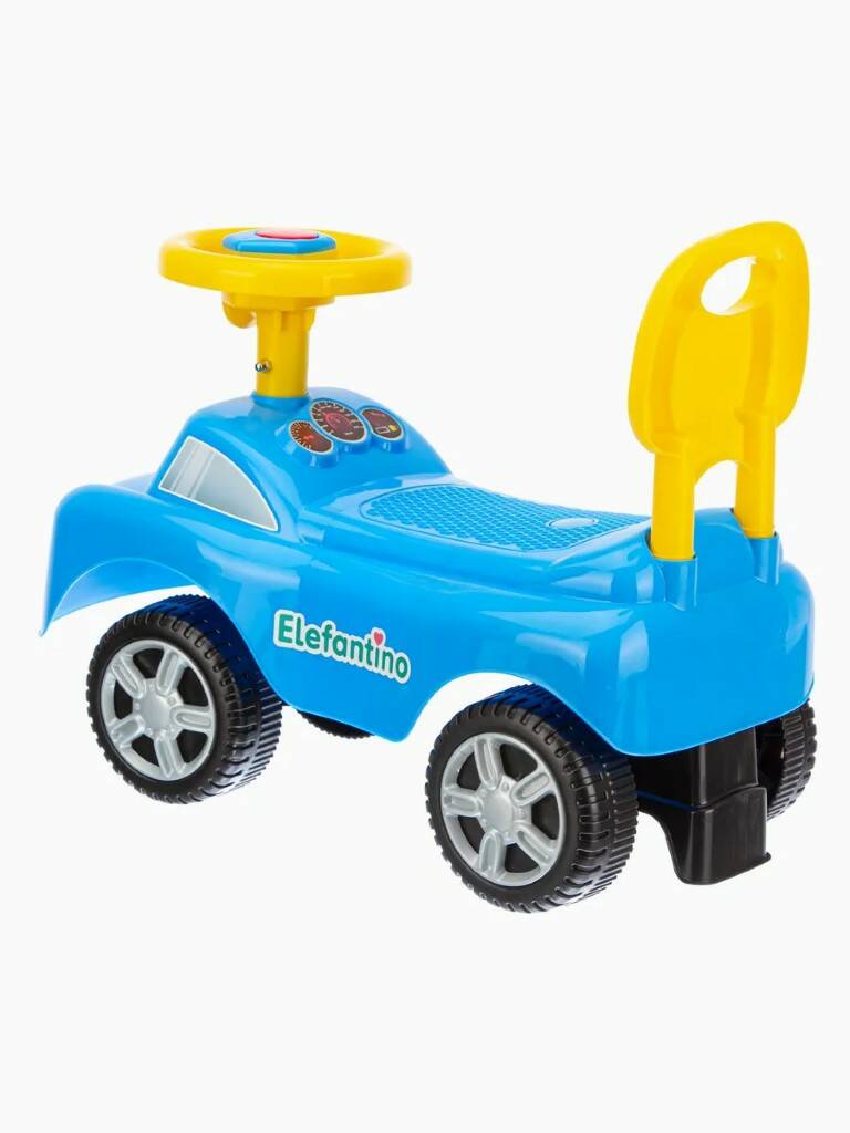 Каталка для детей (толкать ногами) Толокар Elefantino голуб. - миниатюра 3