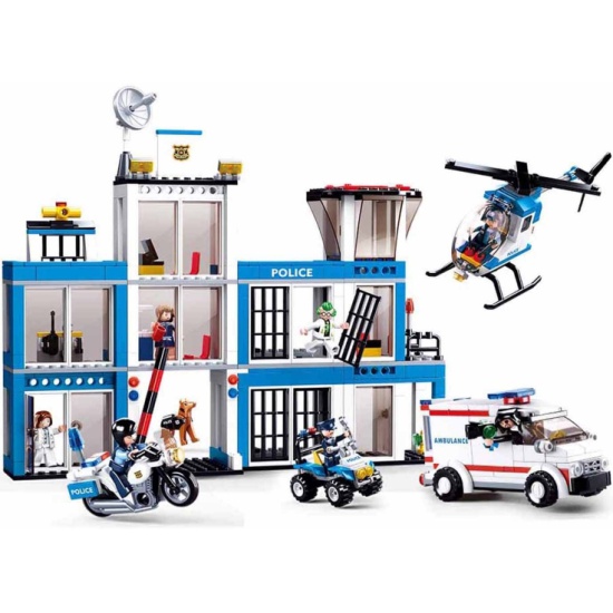 Конструктор СЛУБАН Полиция. Штаб - квартира 606 дет. М38-В0660 - фото 1