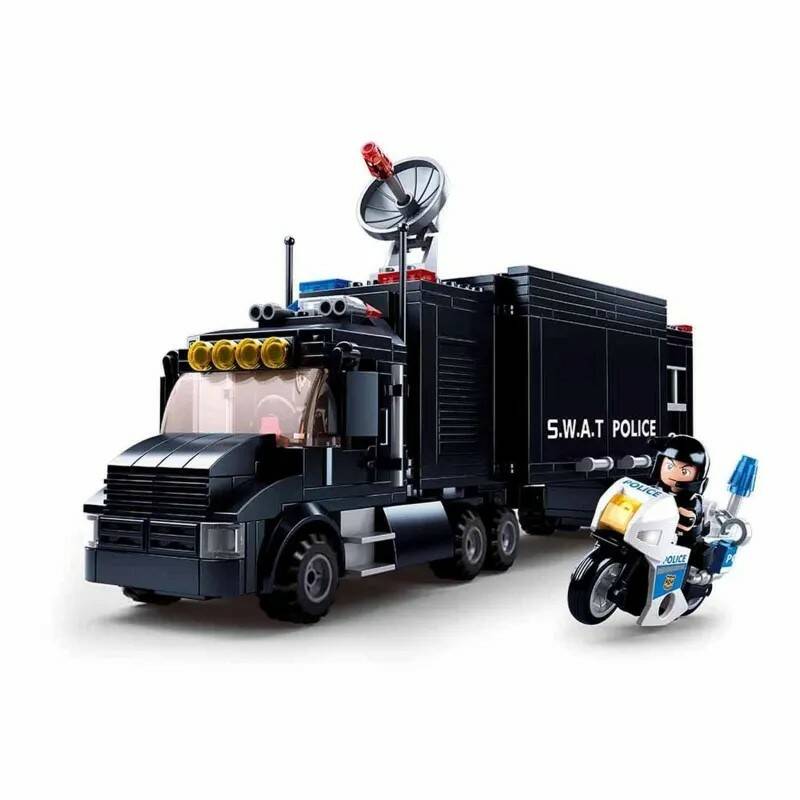 Конструктор СЛУБАН Полиция. Трейлер спецназа 540дет. М38-В0659 - миниатюра 2