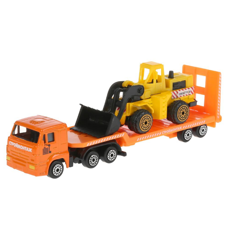 Модель мет. Камаз Автотранспортер+трактор ТЕХНОПАРК - миниатюра 2