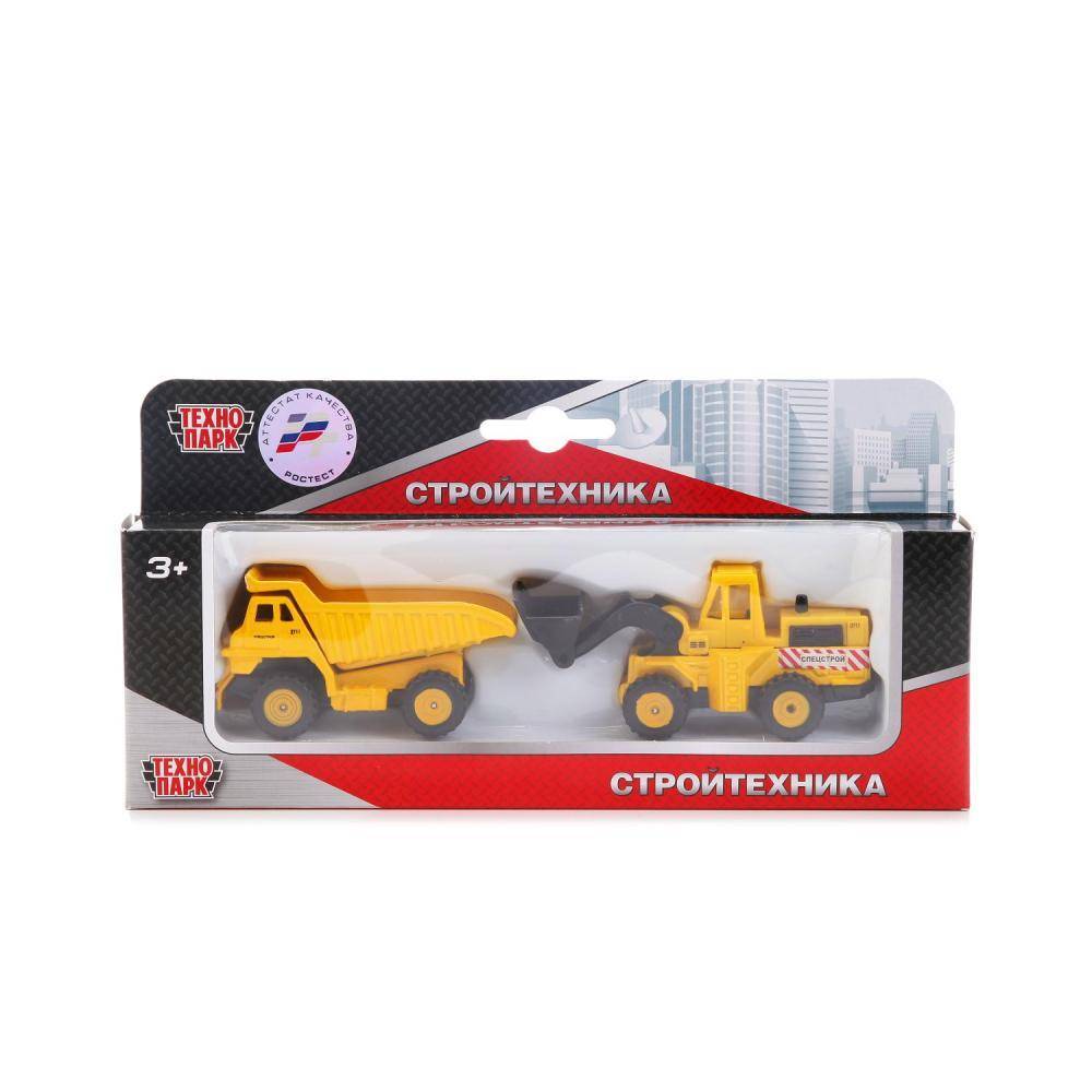Модель мет. Стоительная техн. самосвал,погрузчик ТЕХНОПАРК - миниатюра 2