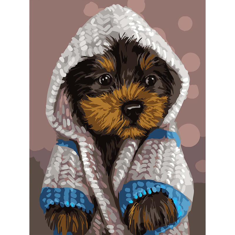 Картина по номерам 30*40 Милый щенок ТРИ СОВЫ - фото 1