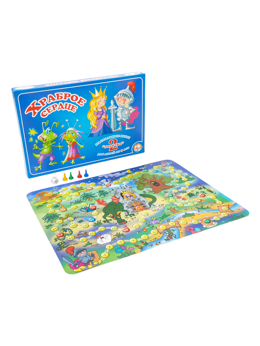 Настольная игра Ходилка 2в1 Храброе сердце ДК