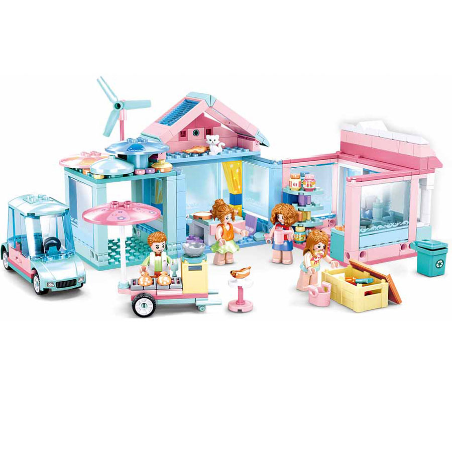 Конструктор СЛУБАН Загородный дом 410 дет. - миниатюра 4