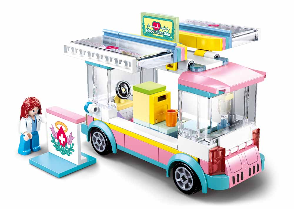 Конструктор СЛУБАН Автобус скорой помощи 195 дет. - миниатюра 2