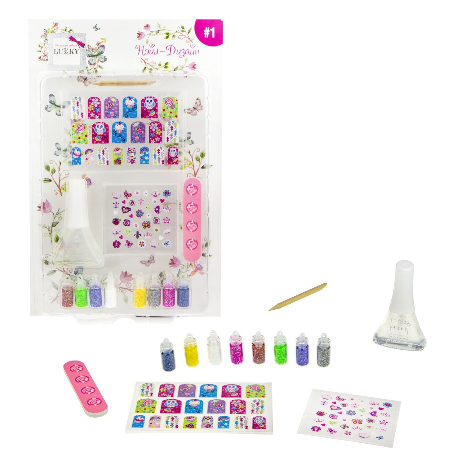 Лак для ногтей с блёстками Lukky - фото 1