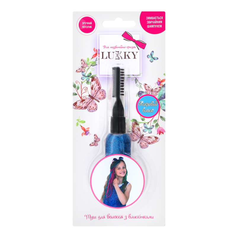 Тушь для волос с син. блест. Lukky - фото 1