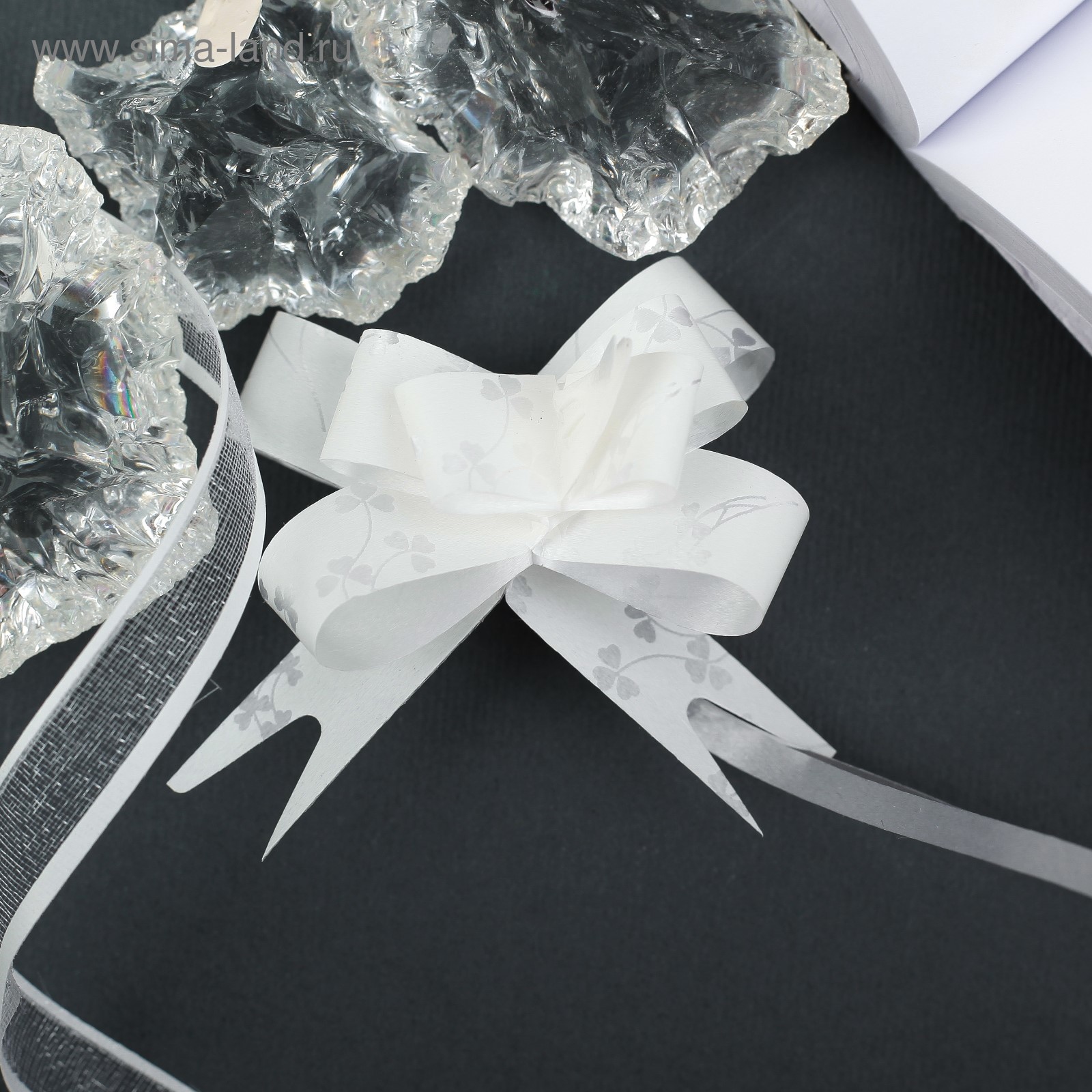 Бант бабочка бел. 1,2см - фото 1