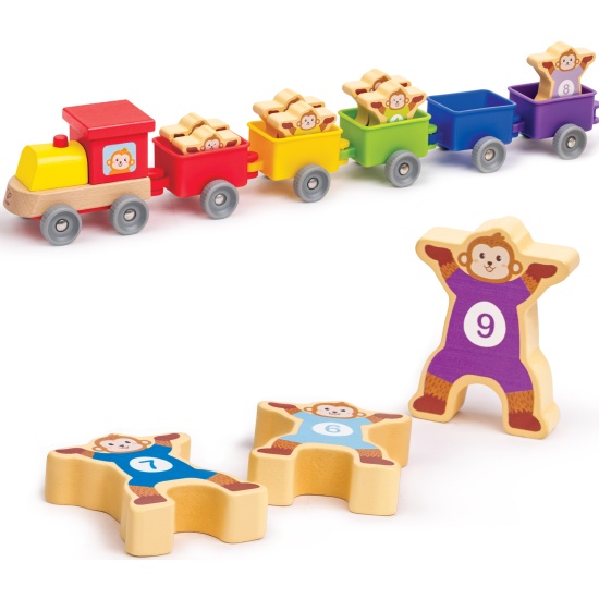 Поезд с цифрами 11 дет. Hape - миниатюра 3