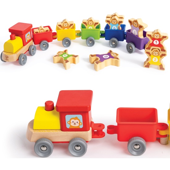 Поезд с цифрами 11 дет. Hape - фото 1