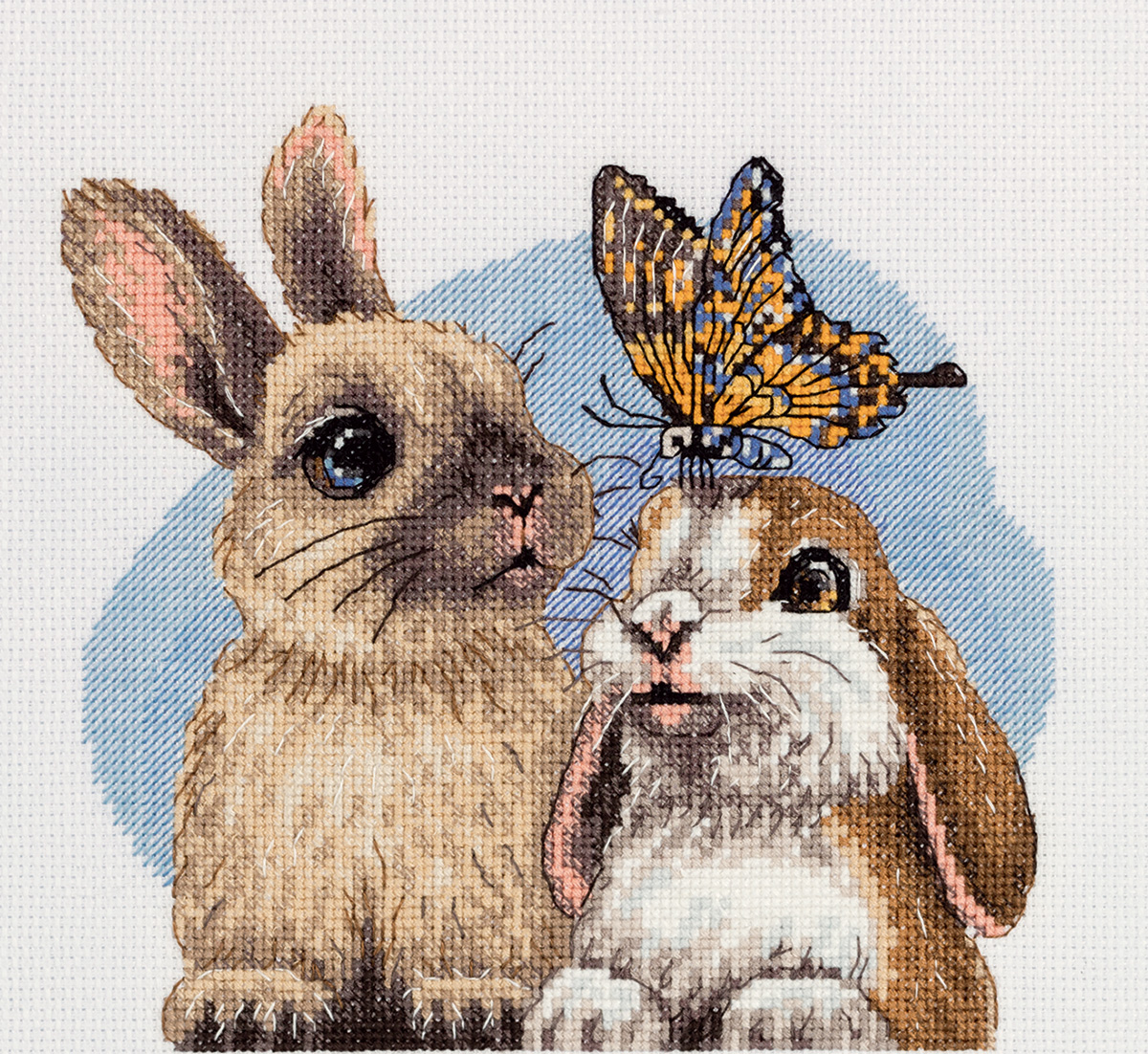 Вышивка крестиком 17,5*19см Пушистые друзья - фото 1