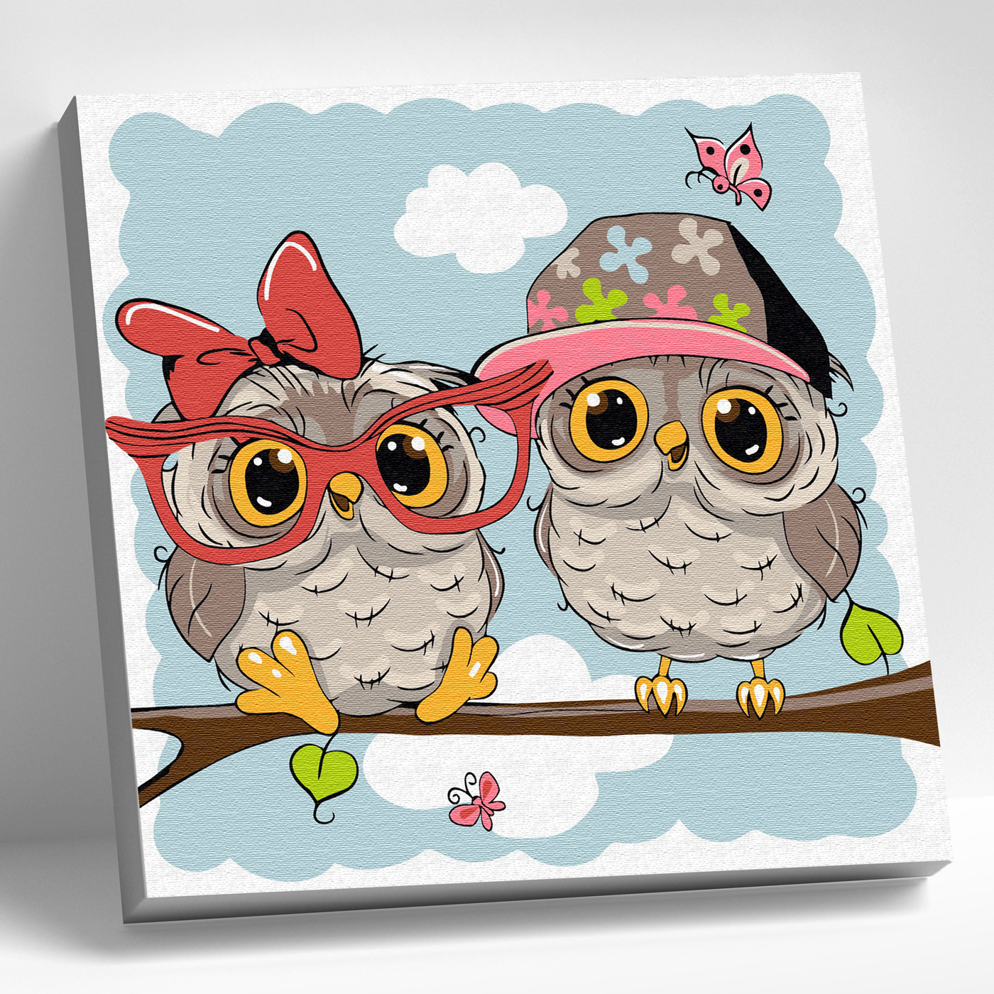 Картина по номерам 20*20 Маленькие совята Molly - фото 1