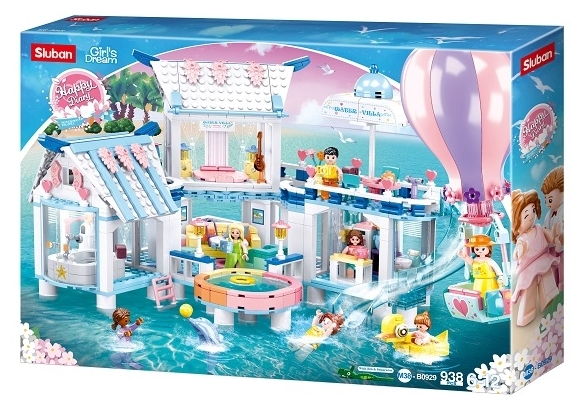 Конструктор СЛУБАН Вечеринка у бассейна 938 дет. - фото 1