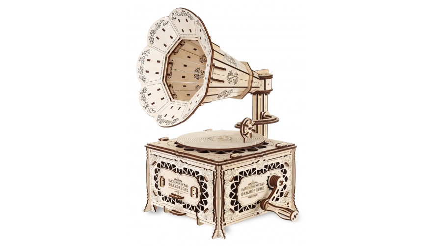 Конструктор деревянный 3D Граммофон - фото 1