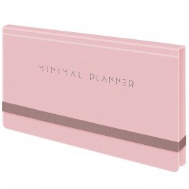 Еженедельник 64л. недат. Minimal роз. с резинкой BRAUBERG - фото 1