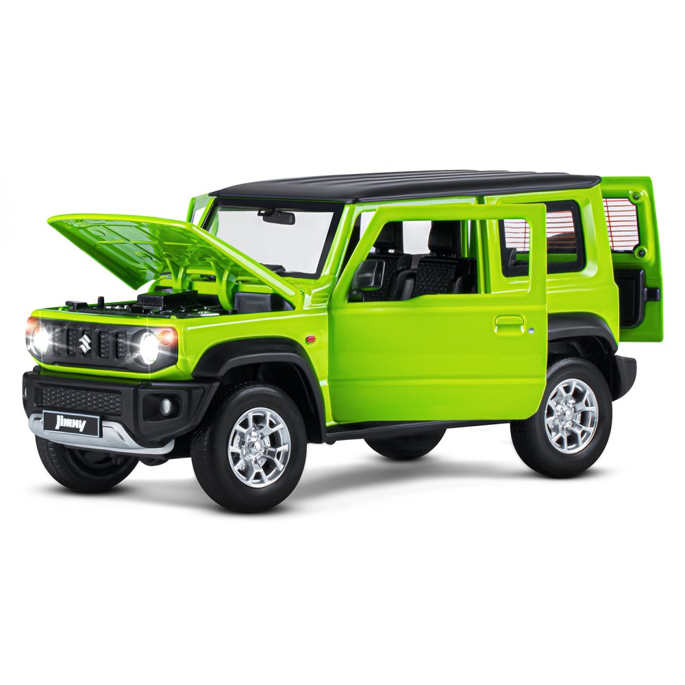 Машина металлическая Автопанорама 1:18 SUZUKI Jimny зел. свет, звук - миниатюра 2