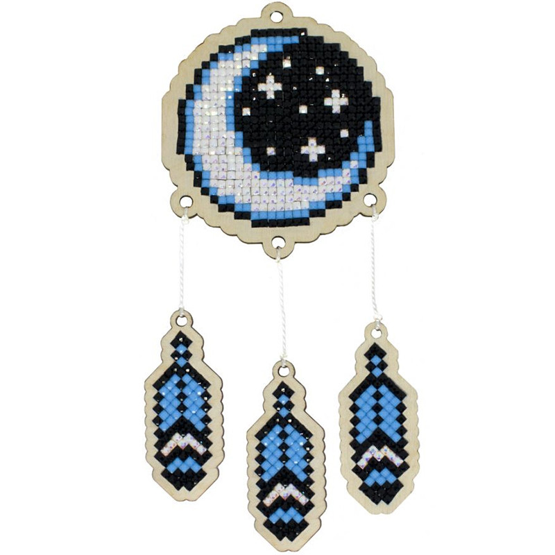 Мозаика стразами Подвеска Ловец снов - Полумесяц в/п - фото 1