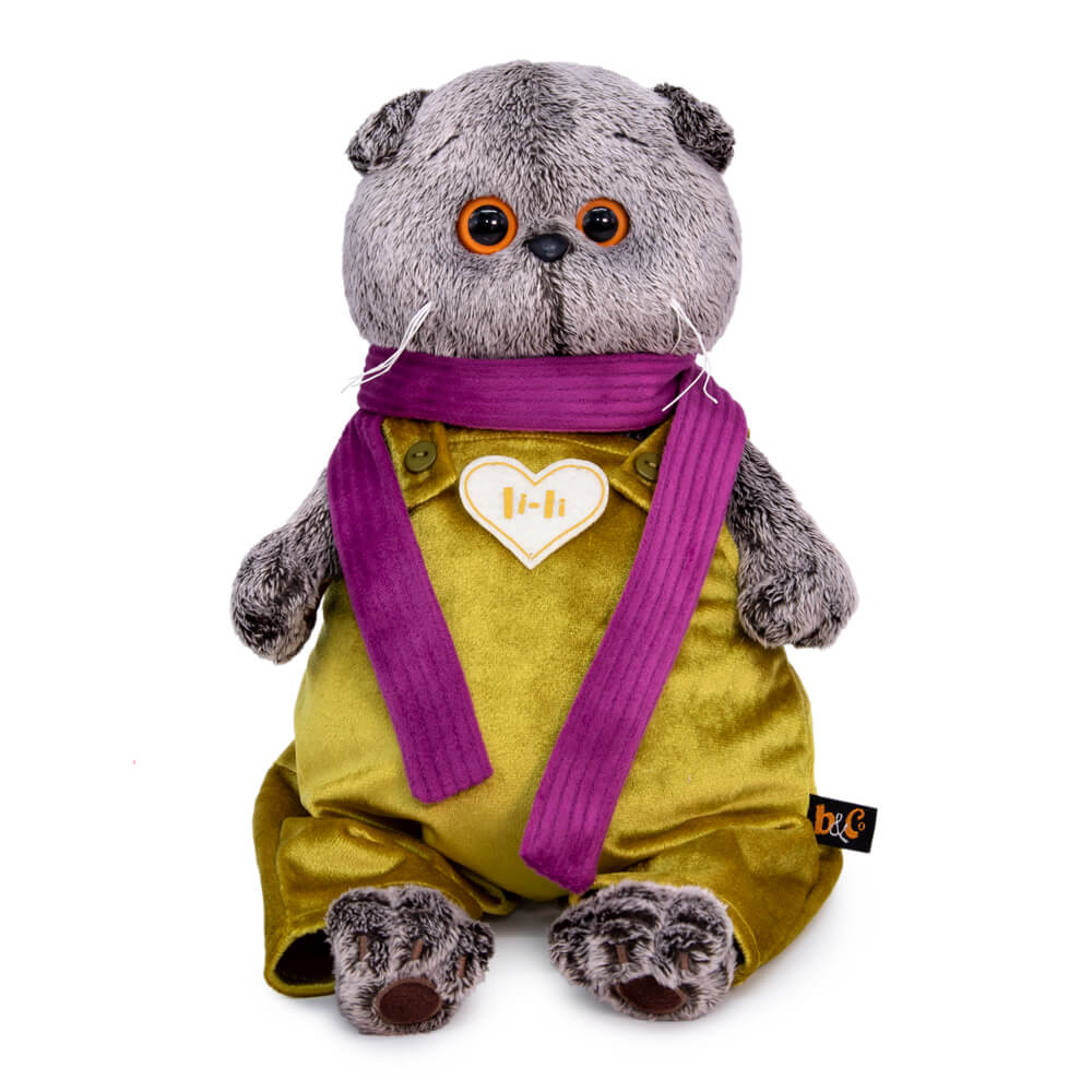 Мягкая игрушка Басик в бархатном комбинезоне - фото 1