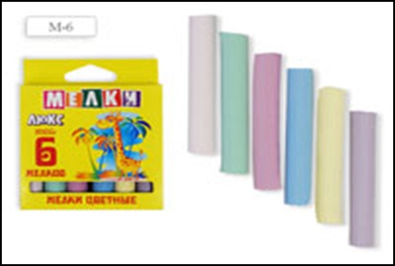 Мел цветной 6 шт. M - - фото 1