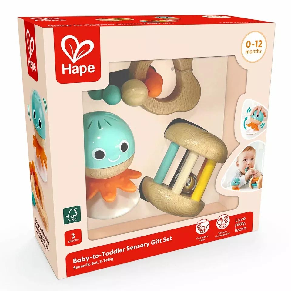 Погремушка набор деревянный Сенсорный Hape - миниатюра 4