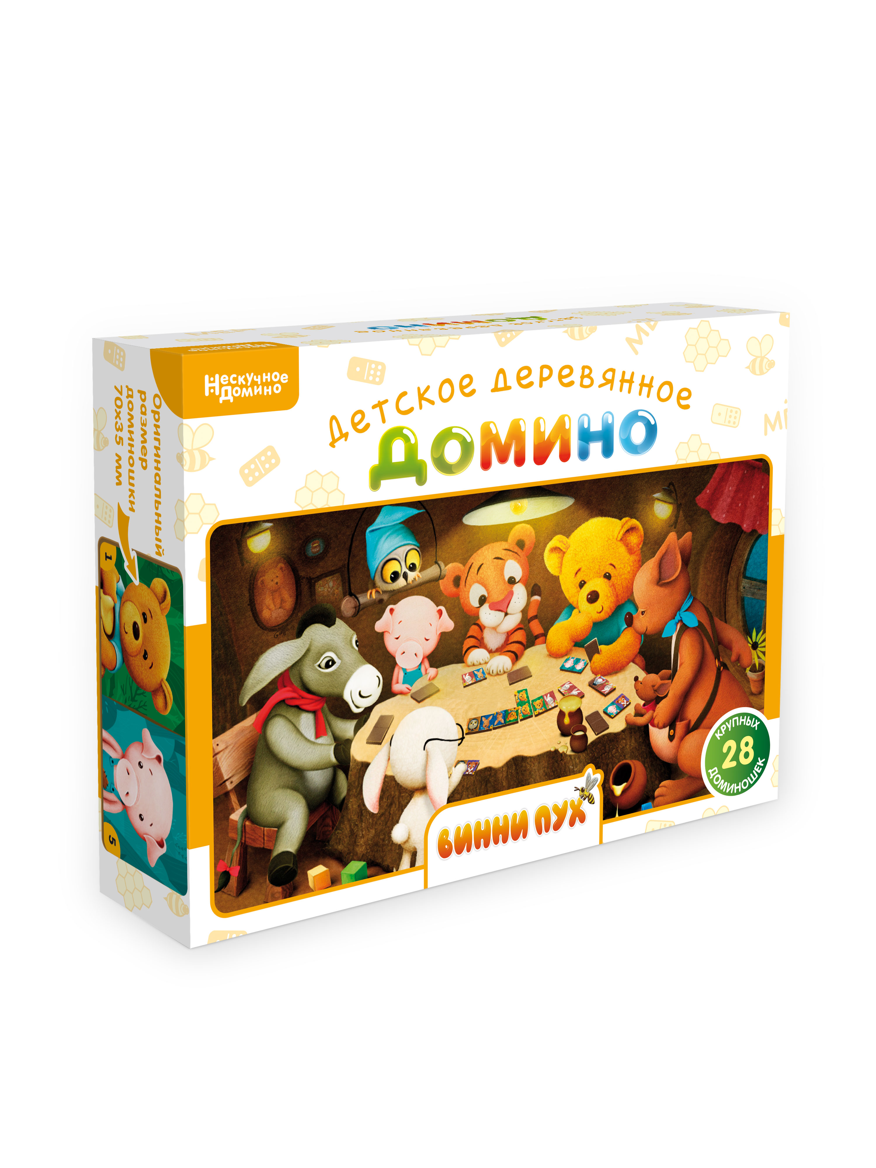 Настольная игра Домино деревянное Винни Пух - миниатюра 2