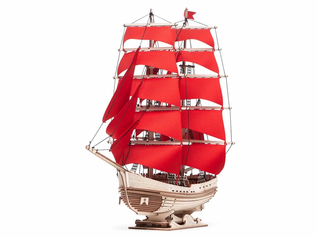 Конструктор деревянный 3D Корабль с парусами Секрет Океана 174дет. Lemmo - фото 1