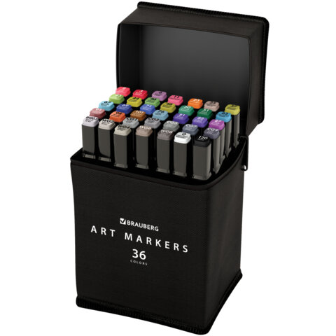 Скетч - маркеры 36 цв. в чехле BRAUBERG - фото 1