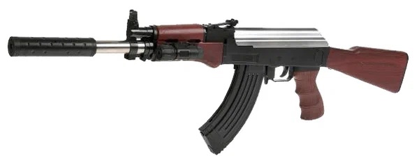 Автомат с лазерным прицелом и съемн. прикладом 666  в/п - фото 1