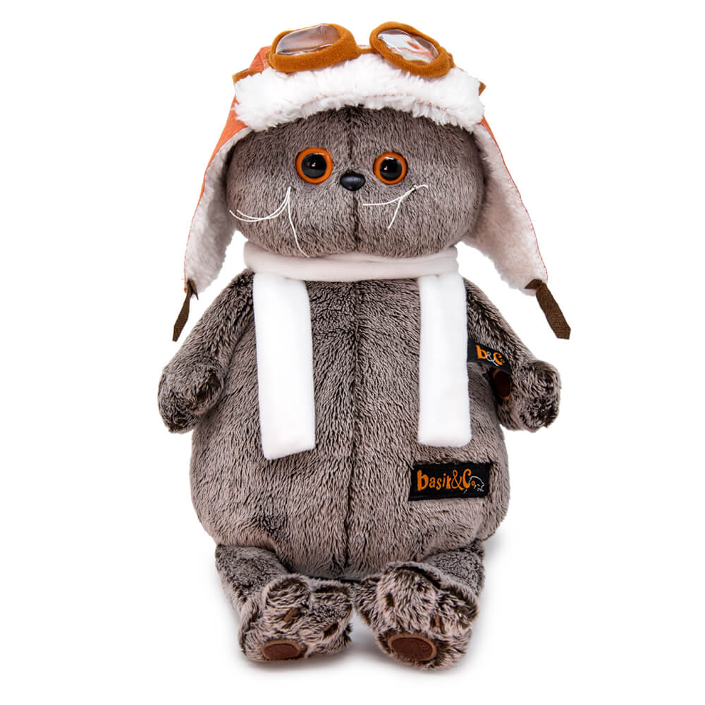 Мягкая игрушка Басик в шлеме и шарфе - фото 1