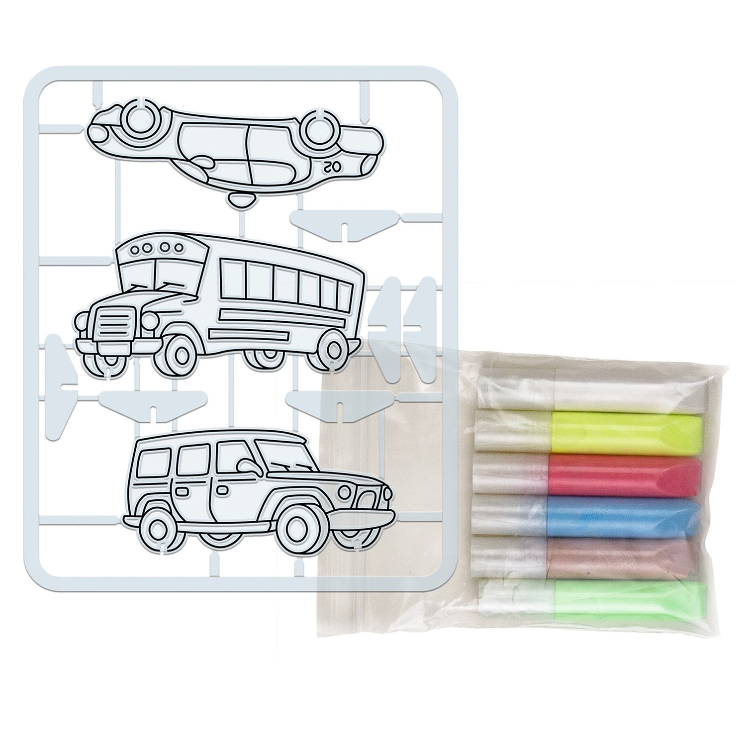 Краски витражные набор Машинки ЛУЧ - фото 1